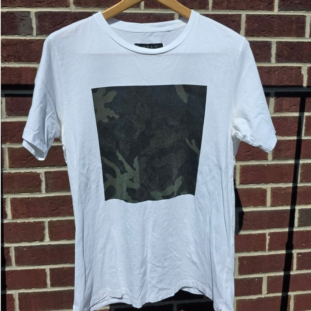 Rag & Bone Leg Camo Box Logo T-Shirt